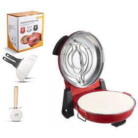 Pizza Oven, 12 in Electric Pizza Maker, 1200W Electric Pizzas Cooker with Cordierite Stone, 5-Mode Temperature Control